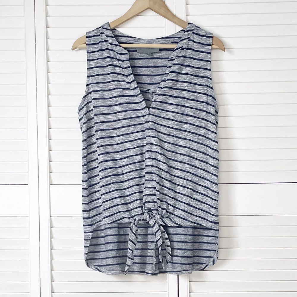 Sundays in Brooklyn striped knit tie front top
